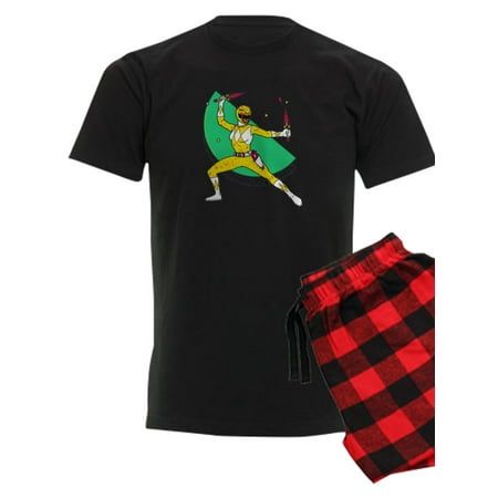

CafePress - Power Rangers Yellow Ranger With Da - Men s Dark Pajamas