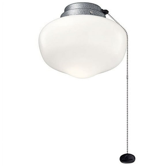 9W 1 Led Schoolhouse Ceiling Fan Light Kit with Traditional Inspirations 6.75 inches Tall By 8 inches Wide-Weathered Steel Finish Bailey Street Home