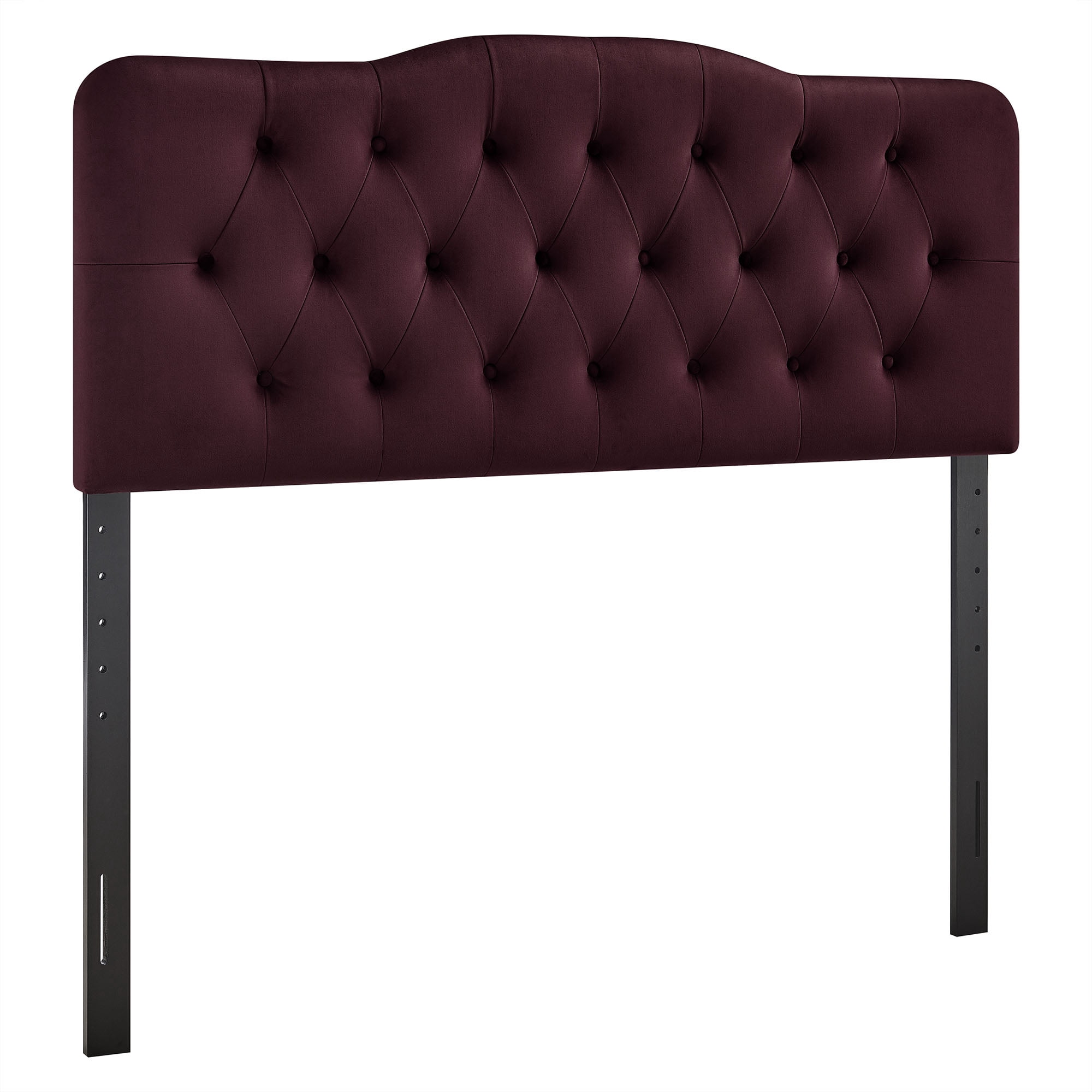 Annabel Stain-Resistant Performance Velvet Queen Headboard in Mulberry