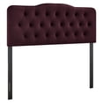 thumbnail image 2 of Annabel Stain-Resistant Performance Velvet Queen Headboard in Mulberry, 2 of 8