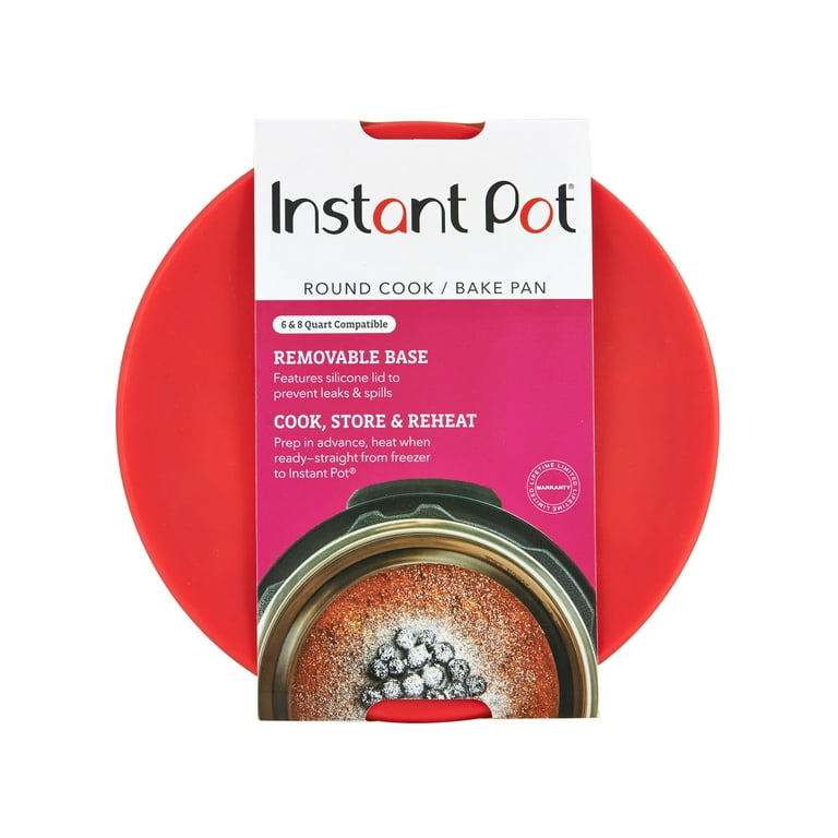 Instant Pot Official Round Cake Pan with Lid, Removable Base and Removable  Divider