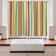 thumbnail image 2 of Ambesonne Pastel Kitchen Curtains, Striped Pattern Lines Print, 55"x24", Pistachio Green, 2 of 3