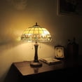 thumbnail image 4 of CHLOE Lighting DOUGAL Tiffany-style 2 Light Geometric Table Lamp 16" Shade, 4 of 6