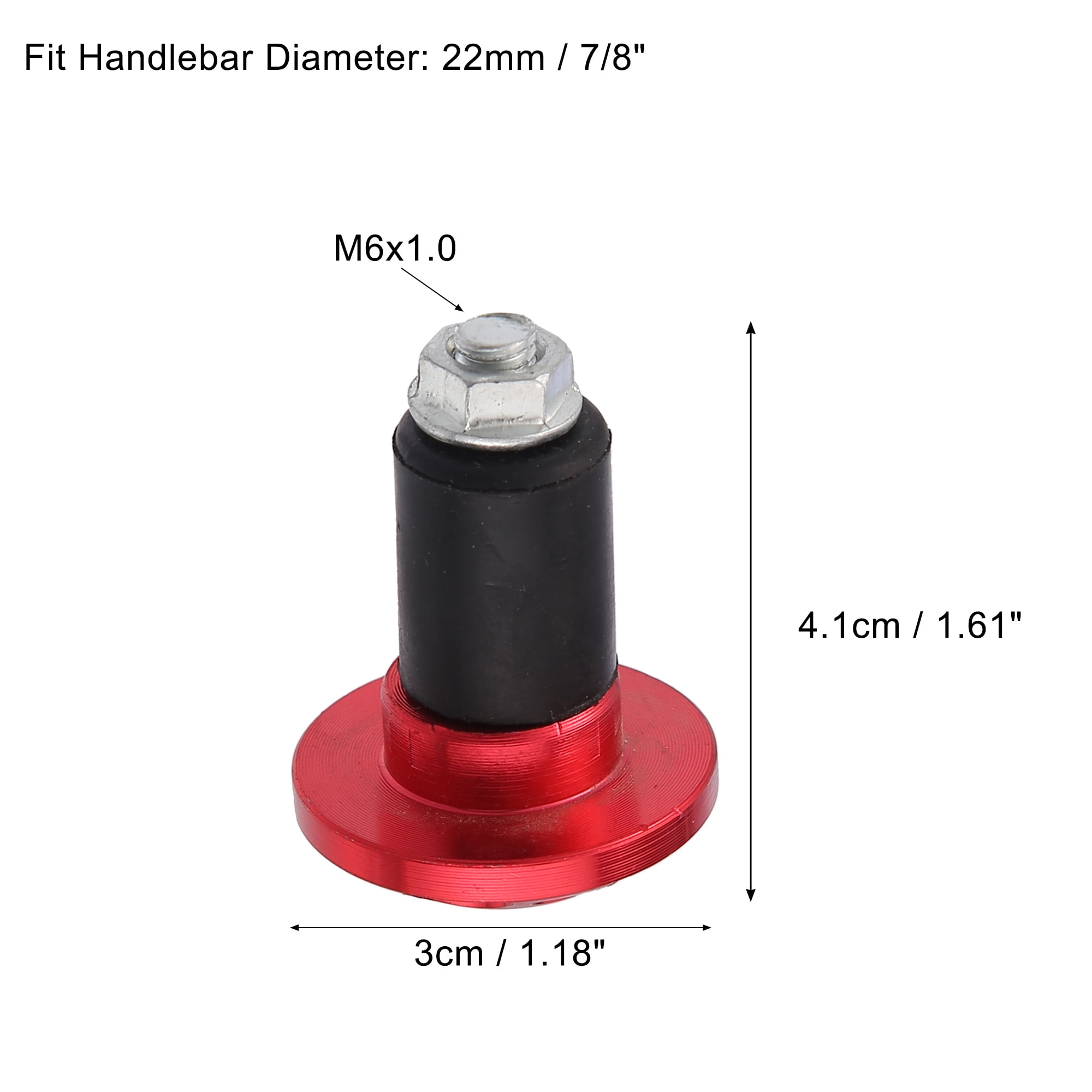 Embouts De Guidon Moto En Alliage Aluminium - Lot De 2, Diamètre 22 Mm, Filetage M6, Couleur Bleu