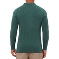 thumbnail image 3 of Camisa de polo de punto de negocios de color sólido de manga larga para hombre XL verde oscuro, 3 of 6