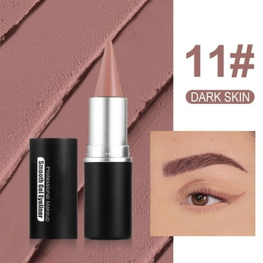 Gel Eyeliner Pencil, Matte Waterproof Smudge Proof Eye Liner Pen, Quick Drying Eye Liner Gel Stick, Cream Eyeliner Pencil, Eye-Liners for Women Girls (Dark Skin)