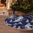 thumbnail image 5 of Daiia Abstract Skiing Drawing Merry Christmas Tree Skirt , Xmas Large Lace-up Tree Skirt, Santa Snowflakes Rustic Home Decorations New Year Party Farmhouse Decor-30", 5 of 6