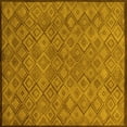 thumbnail image 1 of Ahgly Company Indoor Square Abstract Yellow Modern Area Rugs, 3' Square, 1 of 4