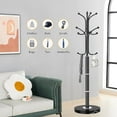 Metal Coat Rack Freestanding, Sturdy Coat Rack Stand with Natural