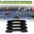 thumbnail image 2 of Unique Bargains Exterior Door Handle Cover Trim Door Handle Cover for Toyota Grand Highlander 2024 2025 2026 Smart Glossy Black 1 set, 2 of 7