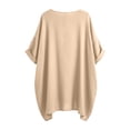 thumbnail image 2 of TaTaai Women's Summer Round Neck Solid Color Cotton Linen Long Sleeve Cardigan, Loose Breathable Lightweight Casual Sun Protection Tops Gift, 2 of 8
