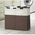 thumbnail image 2 of Whitmor Easycare Double Laundry Hamper - Lights and Darks Separator - Java, 2 of 7