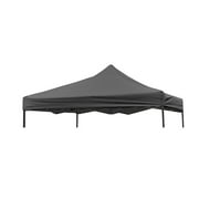 9.6' x 9.6' Square Replacement Canopy Gazebo top Assorted Colors by Trademark Innovations (Black)
