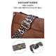 thumbnail image 3 of AUYOCO Bolso bandolera de piel vegana para mujer, bolso cruzado con correa para guitarra, bolsillos con cremallera, bolso de hombro, 3 of 5