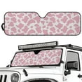 thumbnail image 2 of Uorisanigo Windshield Sun Shade for Jeep Wrangler, Pink Cow Print Car Sun Visor Shield Cover Compatible with Jeep Wrangler TJ JK JL 2/4 Door, Blocks UV Rays Front Window Sunshade, 2 of 7