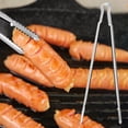 thumbnail image 5 of Begzeat BBQ Sausage Turning Tongs with Teeth, Kitchen Stainless Sausage Long Tongs, Multipurpose Gripper Bread Clip/Steak Clamps, BBQ Sausage Turning Tongs for Cooking - 1Pcs, 5 of 7