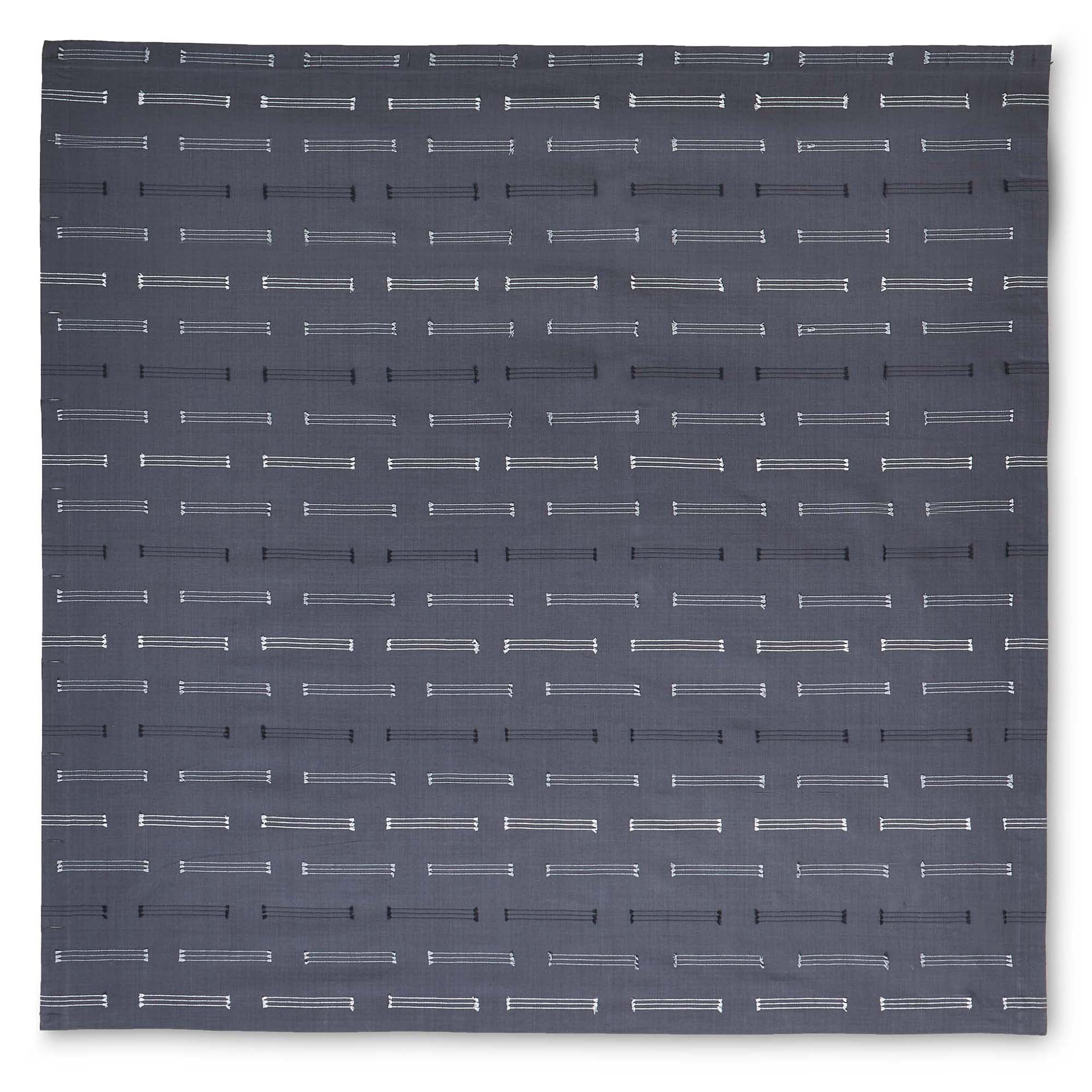 Better Homes & Gardens Clipped Stripe Cotton Shower Curtain, 72" x 72", Gray