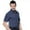 Navy, variant on Monterey Club Men's Hexagon Texture Solid Golf Polo Shirt #1214