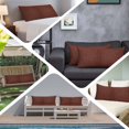 thumbnail image 6 of Dark Brown Body Pillow Covers 20"x60", Vintage Country Monochrome Chocolate Color Soft Brushed Microfiber Breathable Throw Pillow Covers, Pillowcase with Zipper for Couch Sofa Bedroom Living Room, 6 of 9