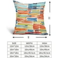 thumbnail image 3 of Blue Orange Green Colorful Stripe Pillow Covers 16X16 in Set of 2 Abstract Mid Century Throw Pillow Cases Summer Multicolor Outdoor Pillow Covers Modern Home Decor for Couch Patio Furniture Porch, 3 of 6