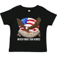 thumbnail image 3 of Inktastic Memorial Day- Never Forget Our Heroes- Bald Eagle Boys or Girls Toddler T-Shirt, 3 of 5