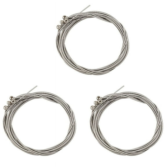 3X Set of 4 Steel Strings for 4 String Guitar