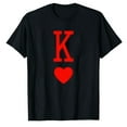 thumbnail image 1 of AALJY T-Shirt Assorti Roi de Cœur Couple Saint-Valentin, 1 of 5