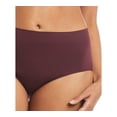 thumbnail image 2 of Lauren Ralph Lauren Women's Seamless Stretch Jersey High-Rise Brief Underwear 4L0012 - Pinot Noir, Size XX-Large, 2 of 3