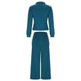 thumbnail image 4 of Women Half Zip Sweatsuit 2 Piece Set Pullover Wide Leg Pants Long Sleeve Tracksuit Active Lounge Matching Outfit, 4 of 7