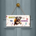 thumbnail image 2 of Back to School Cute Old English Sheepdog Landscape Wood Sign Dog Lover Hanging Wall Home Decor - 13010, 2 of 5