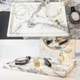 thumbnail image 2 of Real Luxurious Natural Marble Vanity Tray Genuine Marble/Stone Storage Tray for Home Decor Bathroom/Kitchen/Vanity/Dresser Non-Resin/Non-Ceramic, 2 of 8