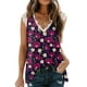 thumbnail image 2 of Blusa de encaje sin mangas con cuello en V para mujer de moda Camiseta con estampado floral Tops sueltos Pompotops  hkajfhjk463804, 2 of 5