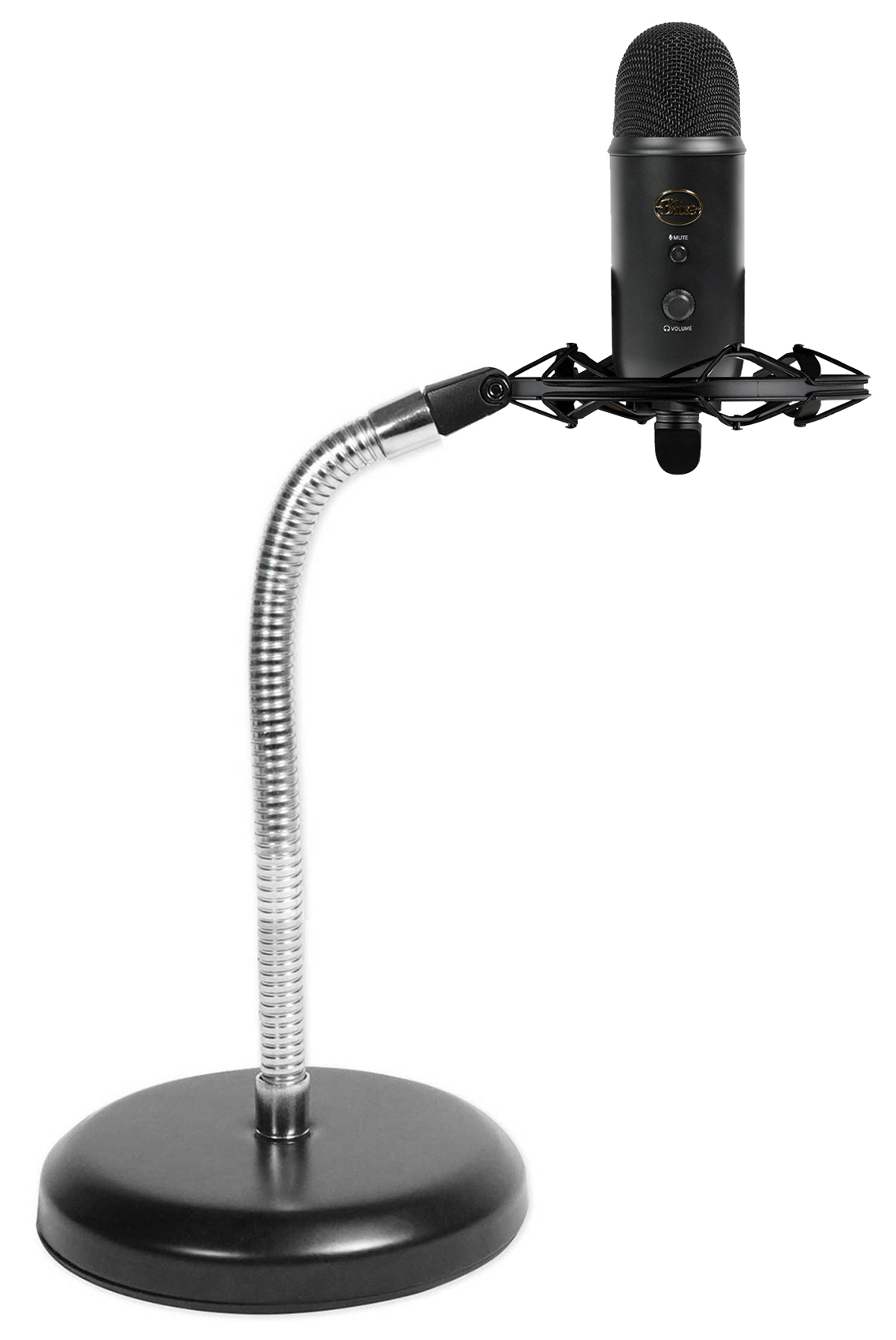 Yeti Blackout Studio USB Podcasting Podcast Microphone+Gooseneck Mic