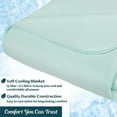 thumbnail image 5 of PAVILIA Cooling Blanket for Hot Sleepers, Lightweight Summer Blanket for Bed, Cooling Chill Throw Blanket for Night Sweats Absorb Heat for Adult Kids on Warm Night, Teal Green, 60x80inch, Twin, 5 of 7