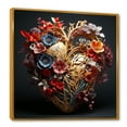 thumbnail image 2 of Designart "2D Illustration Of A Heart I" Abstract Impressionism Floater Framed Wall Art Prints, 2 of 5