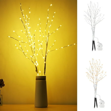 

CUH 3PCS Plastic Willow Twig Lighted Remote Controller 3.5V Fairy Light Decoration Indoor Outdoor LED Branch Lights Waterproof Bedroom Christmas