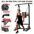 thumbnail image 4 of LNOW Adjustable Power Tower 480lbs Max Weight Multifunction Body Champ Dip Station Pull up Bar Power Rack for Home Gym Strength Training Workout Equipment, 4 of 7