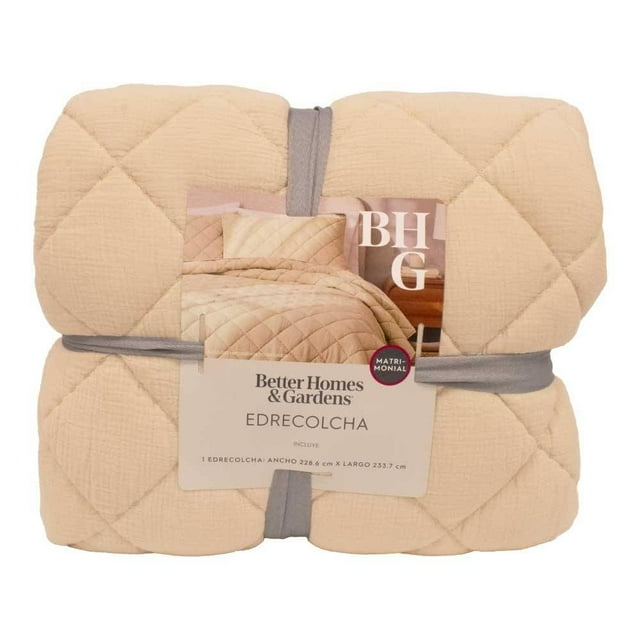 Edrecolcha Better Homes & Gardens Diseño de Rombos Matrimonial Beige