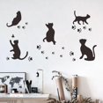 thumbnail image 2 of A Set of Cute Black Cats Pattern Wall Stickers Removable Creative Wall Sticker for Bedroom Living Room Decoration, 2 of 5