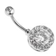 thumbnail image 4 of lionlar Round Belly Button Rings Multicolor Crystal Bar Ball Navel Rings White, 4 of 9