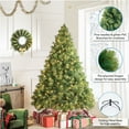 thumbnail image 6 of Naomi Home 4.5ft Pre-Lit Artificial Christmas Tree with 561 Branch Tips, 300 Warm White Lights, Pine Cones, Foot Pedal, and Metal Stand – Realistic Traditional Christmas Tree with Lights, 6 of 10