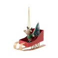 thumbnail image 2 of Sleigh Ornament Photo Props Christmas Tree Pendant for Office Bookshelf Desk Red, 2 of 9