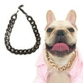 thumbnail image 2 of Gold Dog Collar and Leash Set Hop Style Cuban Chain Necklace for, 2 of 4