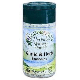 - Celebration Herbals 4 oz Organic Garlic & Herb Seasoning