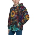 thumbnail image 2 of Rocae Mandala Colorful for Zip Up Hoodies for Teen Sweatshirt with Hood-Small, 2 of 6