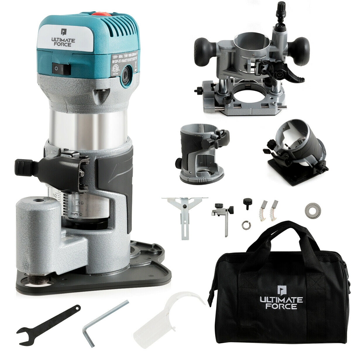 1.25HP Palm Router Electric Trimmer Kit Variable Speed Woodworking Tool