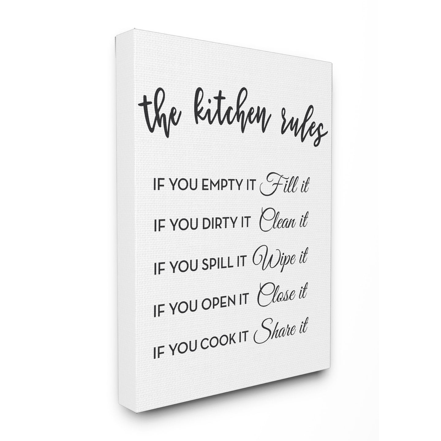Stupell The Kitchen Rules If You Stretched Canvas Wall Art 30 x 40