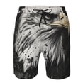 thumbnail image 3 of Fotbe Ink Style Bald Eagle Trajes de Baño Estampados para Hombre, Shorts de Verano de Secado Rápido, Ropa de Playa, Bañadores-Large, 3 of 6
