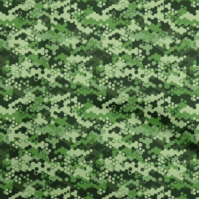 oneOone Cotton Poplin Green Fabric Abstract Sewing Craft Projects Fabric Prints By Yard 42 Inch Wide
