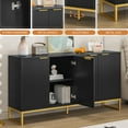 thumbnail image 3 of Fluted Accent Cabinet, Kitchen Sideboard Buffet Cabinet with Doors, Sideboard for Living Room, Dining Room, Black, 3 of 8